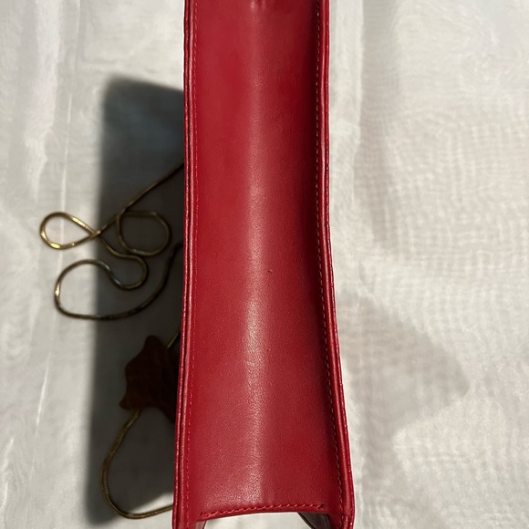 Womens handbag/shoulder bag. Faux Leather.Purse. Gianni Bernini, Red, alligator - Picture 8 of 8